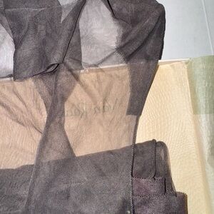 Black Seamed Stockings Hose garter vintage Cuban heel NEW